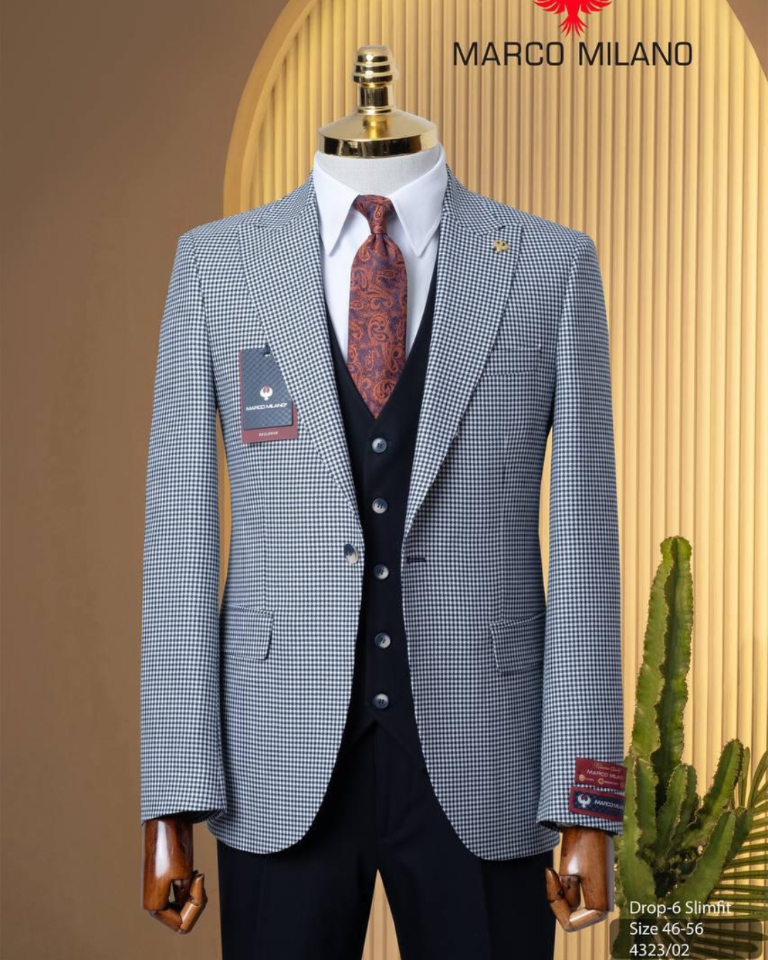 Blazer Premium Marco Milano – Style Classico Check