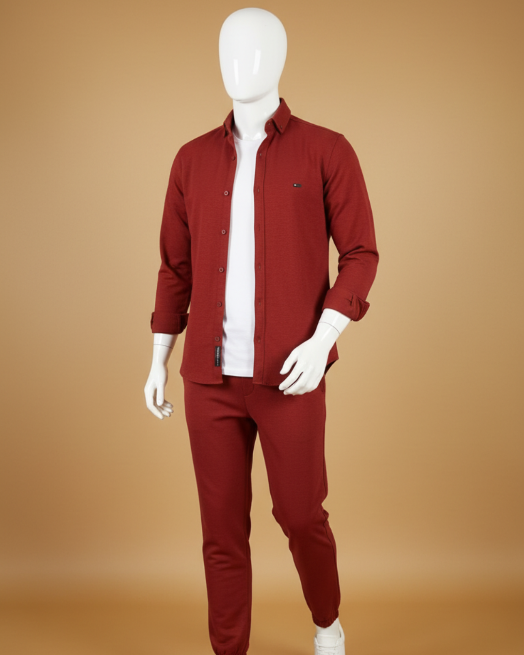 Ensemble Homme Relax Fit – Rouge Brique