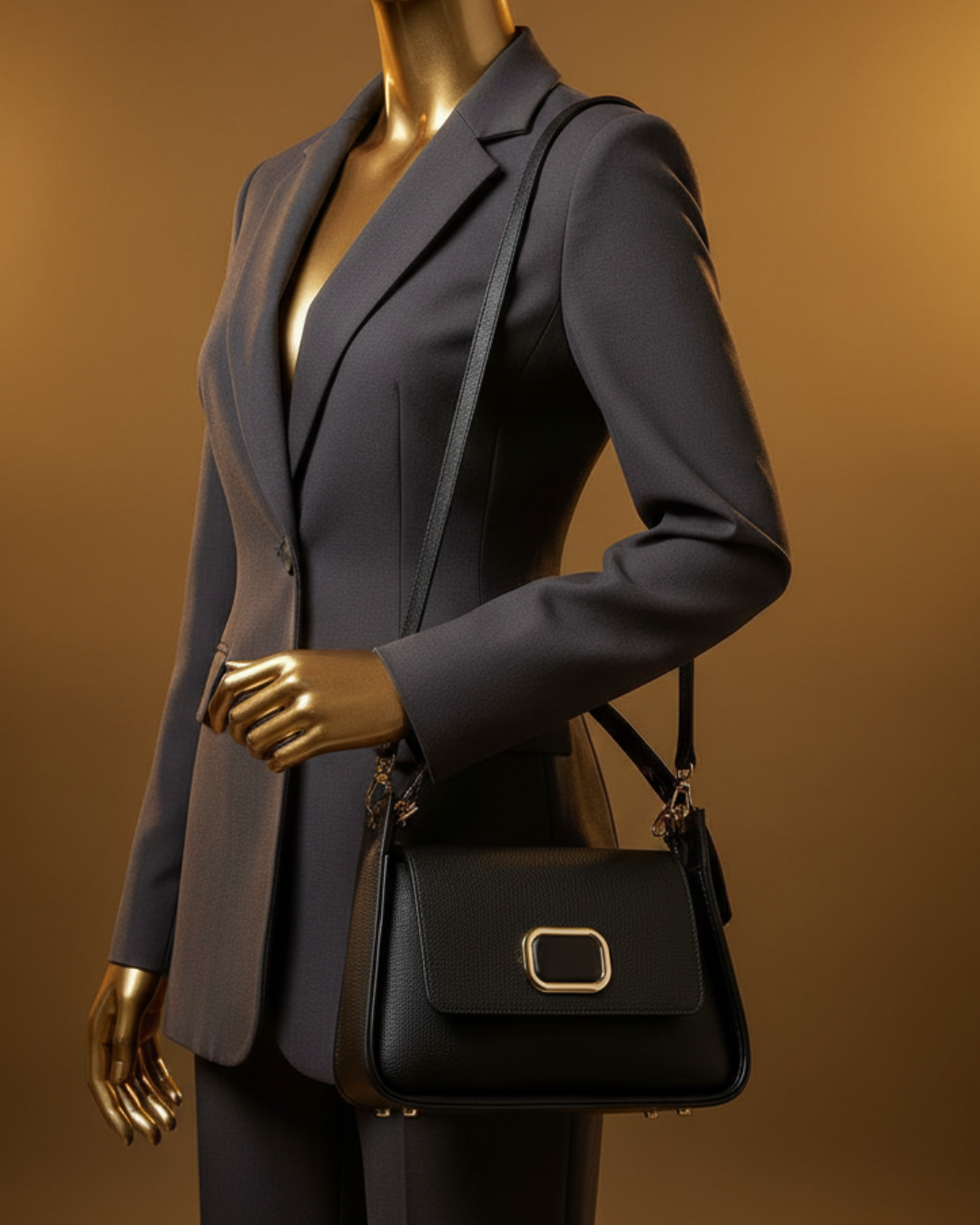 Sac Classy Élégance – Noir & Détails Or – Image 2