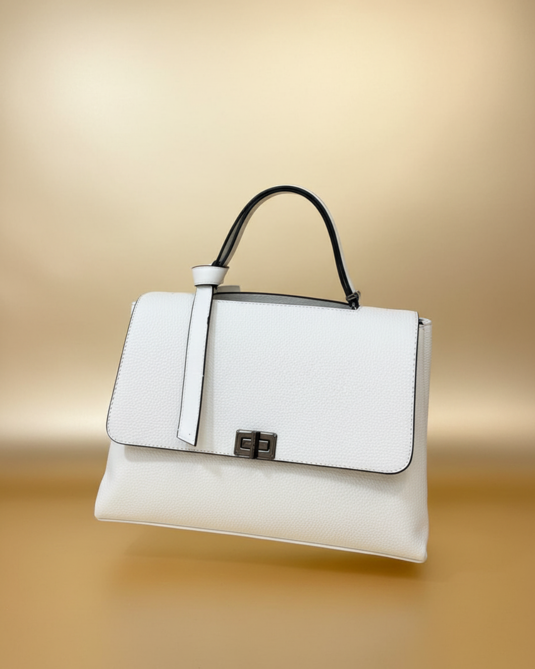 Sac Pure Élégance – Blanc Neige & Design Structuré