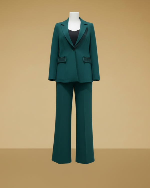 Ensemble Tailleur Émeraude – Élégance Premium