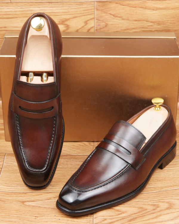 Mocassins Heritage Marron Acajou – Cuir Lisse Premium