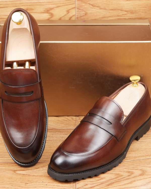 Mocassins Urban Prestige Marron – Cuir Lisse Patiné Premium