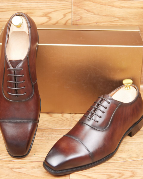 Richelieus Firenze Marron – Cuir Lisse à Bout Rapporté