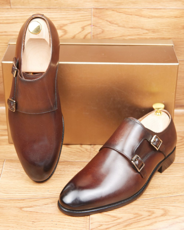 Double Boucle Milano Cognac – Cuir Lisse Patiné Prestige