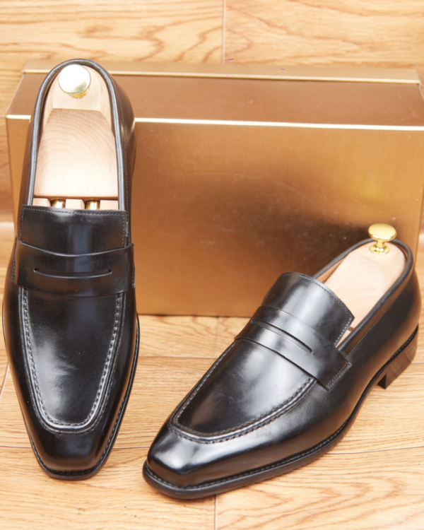 Mocassins Firenze Noir – Cuir Lisse Brillant Classique