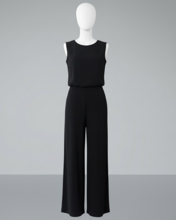 Combinaison Noire Élégance Absolue – Coupe Fluide Chic